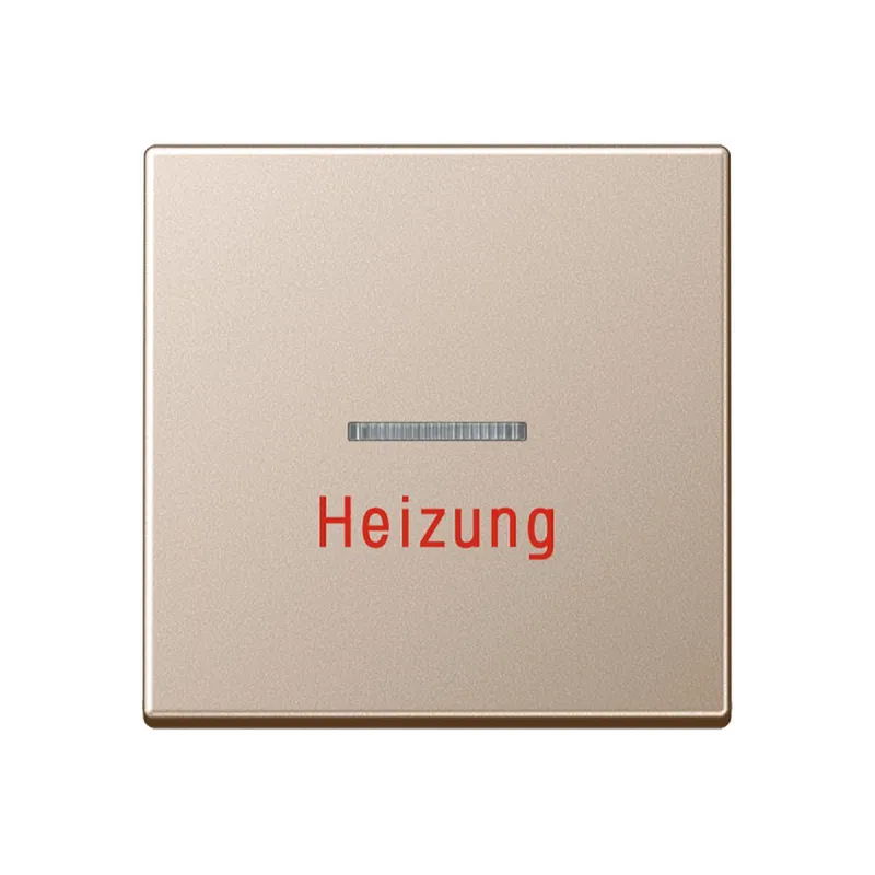 Jung Wippe 1fach mit Lichtleiter, Heizung, Serie A, champagner A590HCH