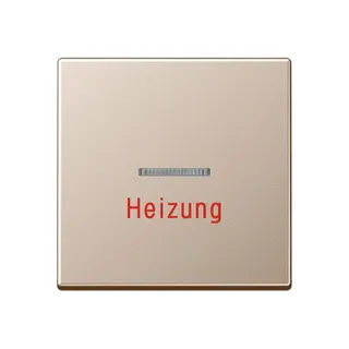 Jung Wippe 1fach mit Lichtleiter, Heizung, Serie A, champagner A590HCH