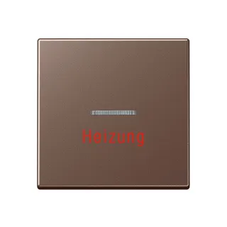 Jung Wippe 1fach mit Lichtleiter, Heizung, Serie A, mokka A590HMO