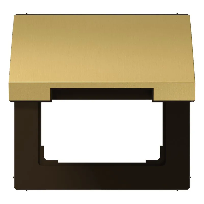 Jung Klappdeckel mit Rückstellfeder, Messing, Serie LS, Messing classic ME2990KLC