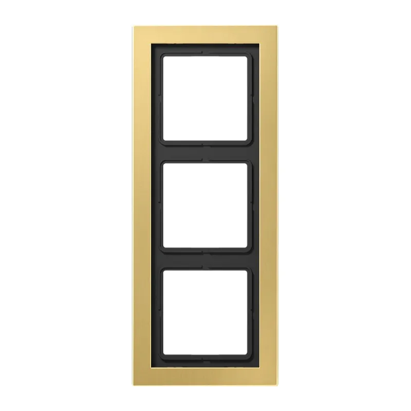 Jung Rahmen 3fach, Messing, LS-DESIGN, Messing classic MED2983C
