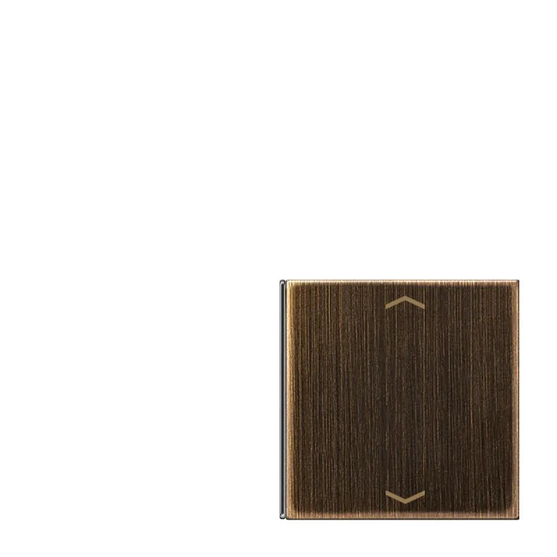 Jung Taste 4fach, 1+4, mit Pfeilsymbolen, F40, Serie LS, Messing antik ME2404TSAPAT14
