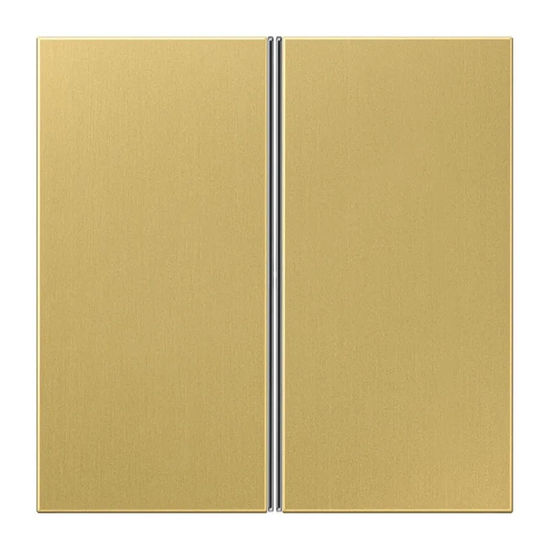 Jung Tastensatz 2fach, F40, Serie LS, Messing classic ME2402TSAC