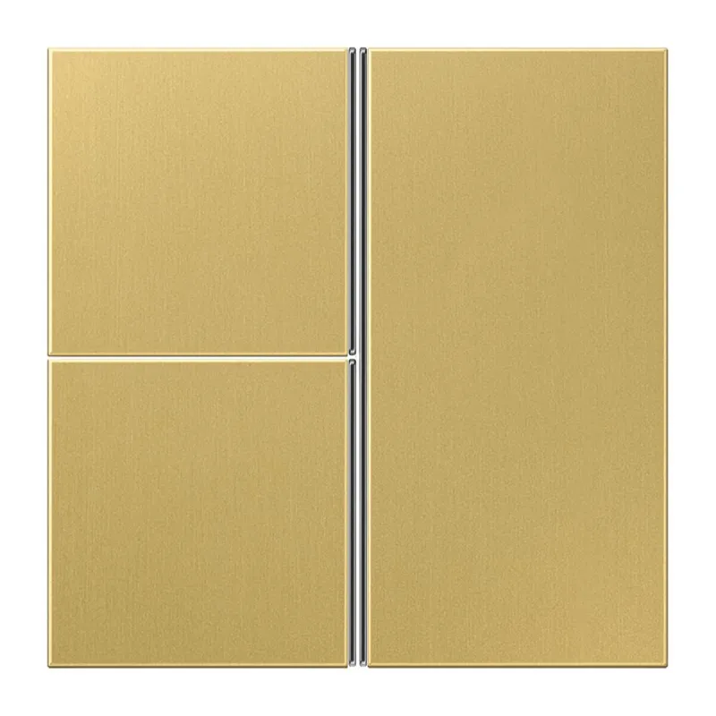 Jung Tastensatz 3fach, F40, Serie LS, Messing classic ME2403TSAC