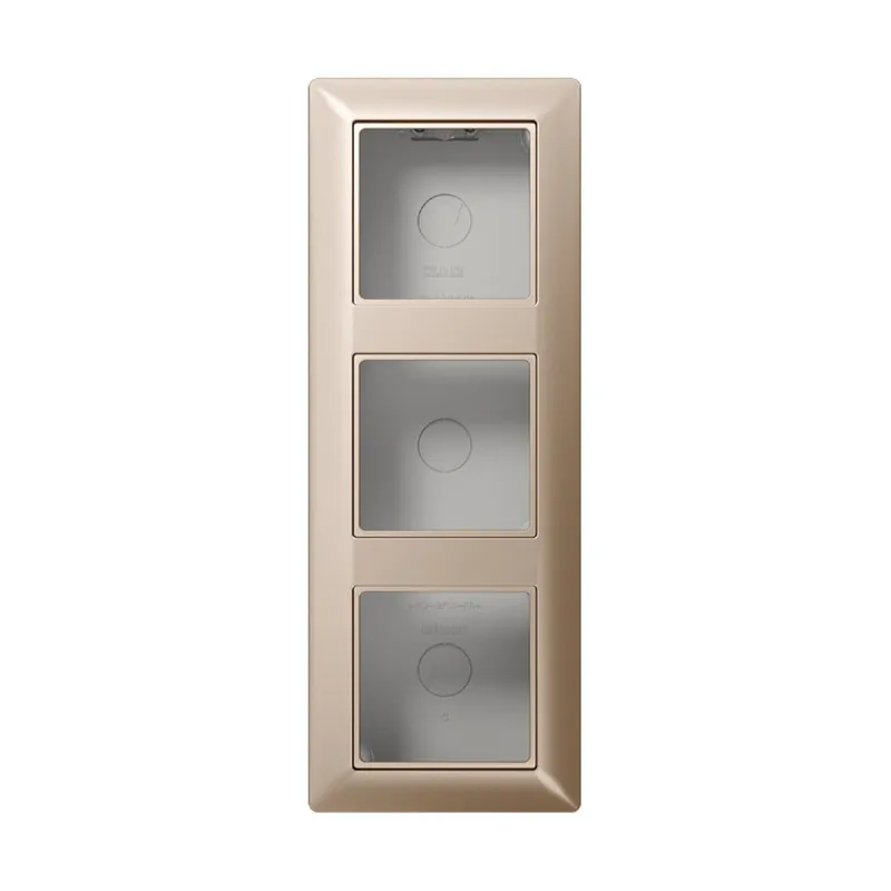 Jung Aufputz-Kappe 3fach, Serie AS, champagner AS583ACH