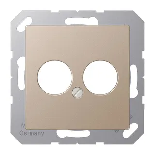 Jung Abdeckung für 2 Rundsteckverbinder bis 18,5 mm ?, Serie A, champagner A562-2CH