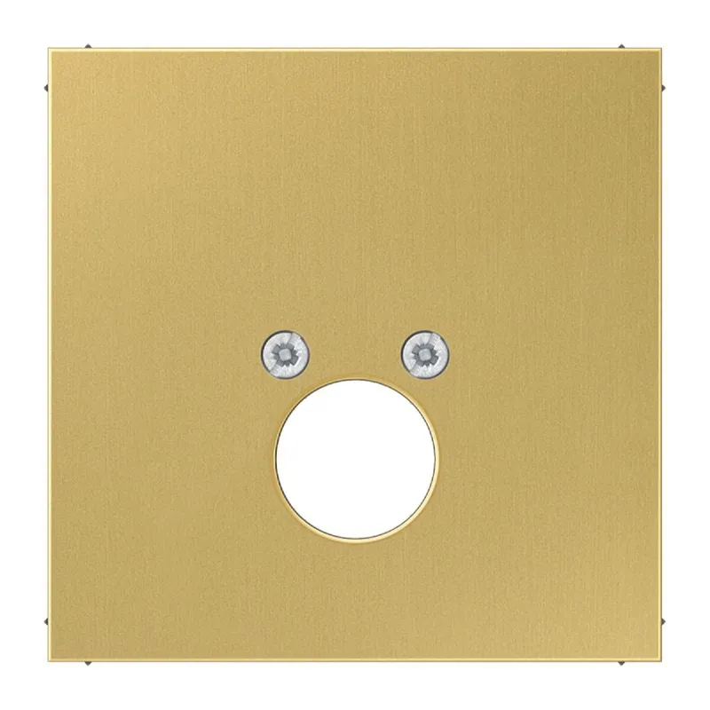 Jung Abdeckung für 1 Rundsteckverbinder bis 18,5 mm ?, Messing, Serie LS, Messing classic ME2962-1C