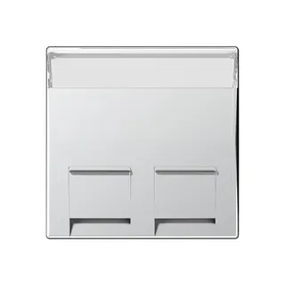 Jung Abdeckung für Montageadapter 30° 2fach, mit Schriftfeld, Thermoplast lackiert, Serie A, aluminium A569-30BFPLAL