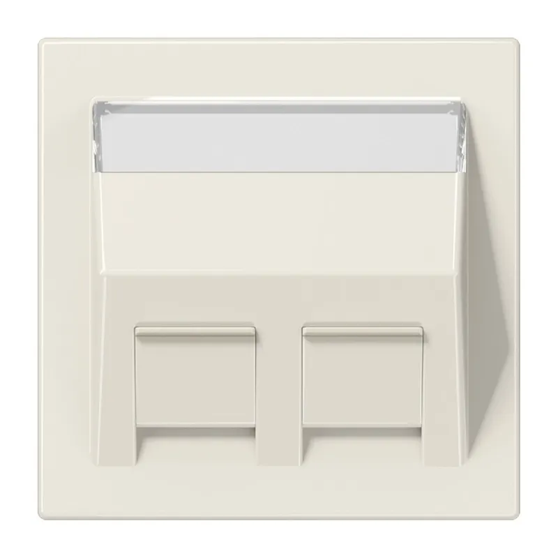 Jung Abdeckung für Montageadapter 30° 2fach, mit Schriftfeld, Thermoplast, Serie LS, weiß LS569-30BFPL