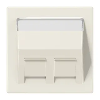 Jung Abdeckung für Montageadapter 30° 2fach, mit Schriftfeld, Thermoplast, Serie LS, weiß LS569-30BFPL