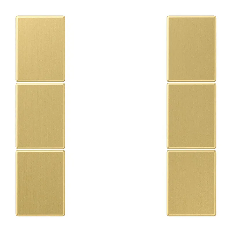 Jung Tastensatz 3fach, F50, Serie LS, Messing classic ME2503TSAC