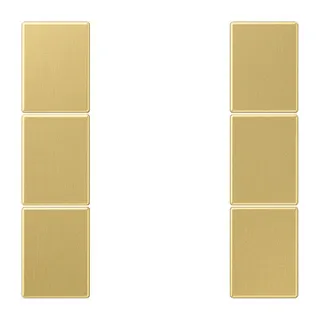 Jung Tastensatz 3fach, F50, Serie LS, Messing classic ME2503TSAC