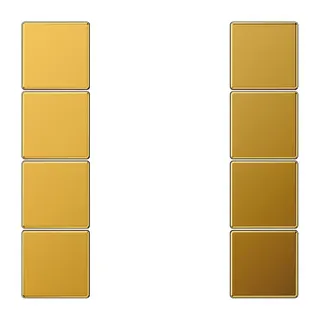 Jung Tastensatz 4fach, F50, Serie LS, goldfarben GO2504TSA