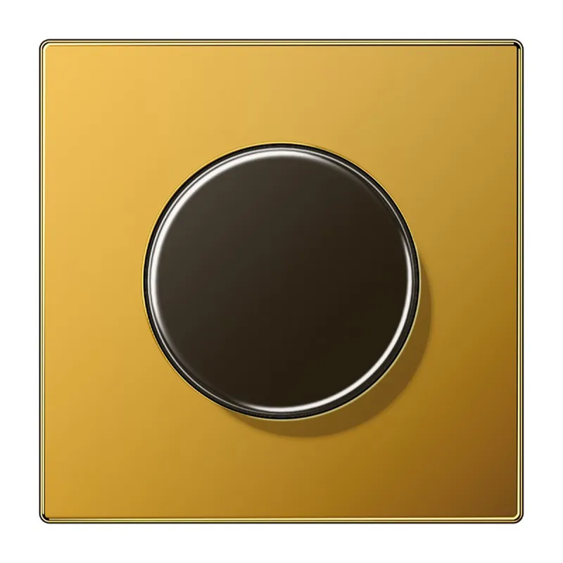 Jung Abdeckung für Drehdimmer, Metall mit echter Goldauflage, Serie LS, vergoldet LS1940GGO