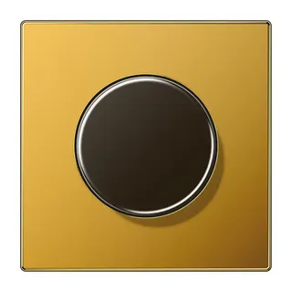 Jung Abdeckung für Drehdimmer, Metall mit echter Goldauflage, Serie LS, vergoldet LS1940GGO