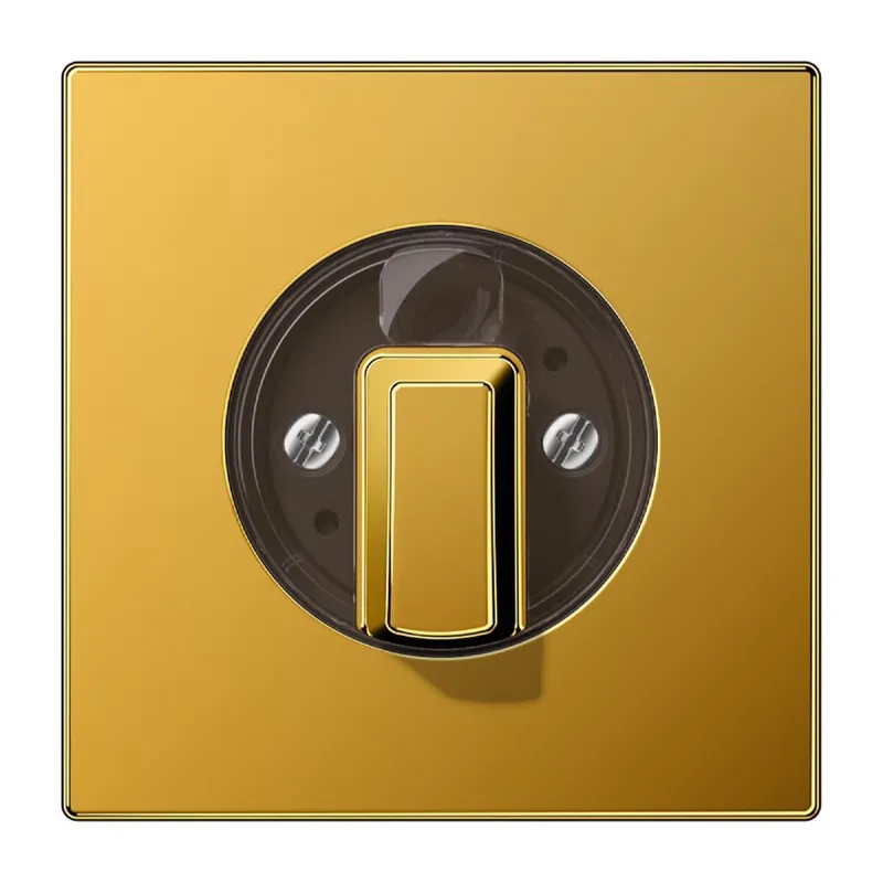Jung Abdeckung für Drehschalter, Metall goldfarben PVD-beschichtet, Serie LS, goldfarben GO1941
