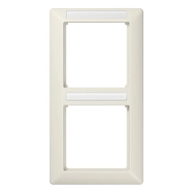 Jung Rahmen 2fach, mit Fenster (sprühnebeldicht), senkrechte Montage, Thermoplast, AS 500, weiß AS582BFINA