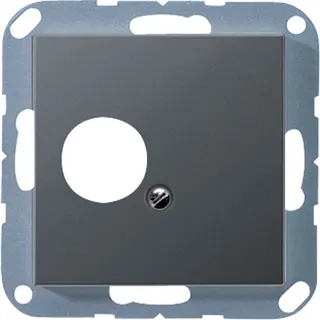 Jung Abdeckung für 1 Rundsteckverbinder bis 18,5 mm ?, Thermoplast lackiert, Serie A, anthrazit matt A562-1BFANM