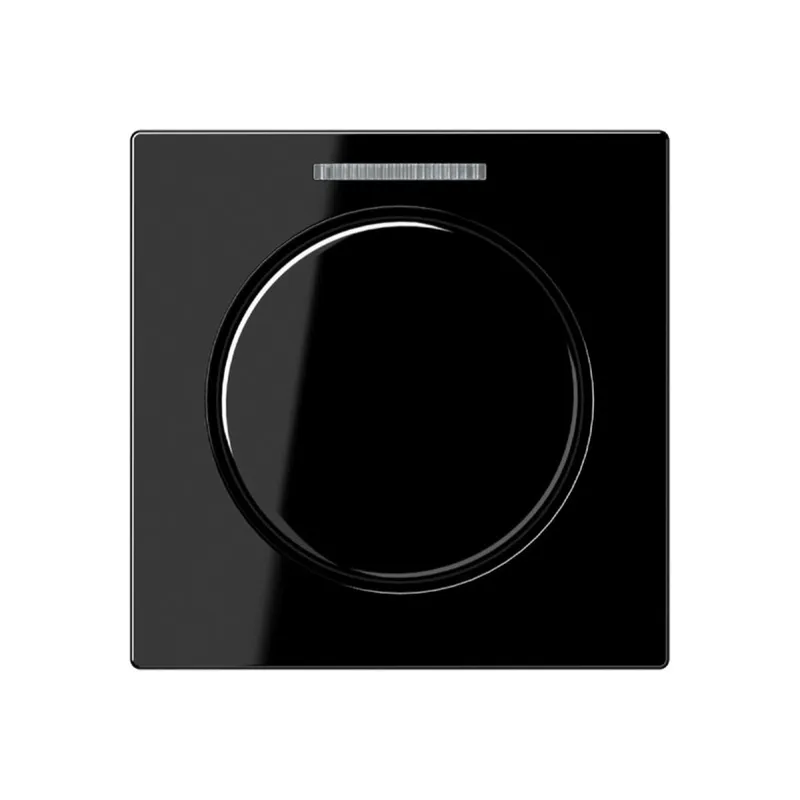 Jung Abdeckung mit Lichtleiter für KNX Drehsensor, Thermoplast, Serie A, schwarz A1540BFKO5SW