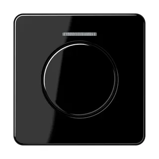 Jung Abdeckung mit Lichtleiter für KNX Drehsensor, Duroplast, Serie CD, schwarz CD1540KO5SW