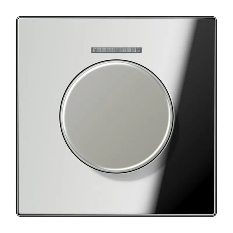 Jung Abdeckung mit Lichtleiter für KNX Drehsensor, Metall verchromt, Serie LS, glanzchrom GCR1940KO5