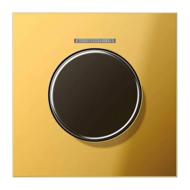 Jung Abdeckung mit Lichtleiter für KNX Drehsensor, Metall goldfarben PVD-beschichtet, Serie LS, goldfarben GO1940KO5