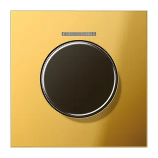 Jung Abdeckung mit Lichtleiter für KNX Drehsensor, Metall goldfarben PVD-beschichtet, Serie LS, goldfarben GO1940KO5