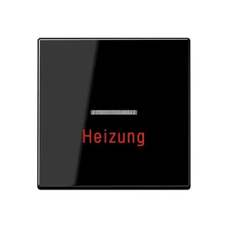 Jung Wippe 1fach mit Lichtleiter, Heizung, Thermoplast, Serie A, schwarz A590BFHSW
