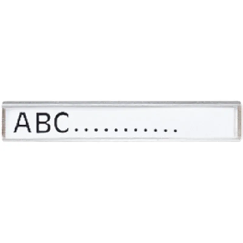 Jung Transparente Abdeckung mit Einlage für Schriftfeld 9 x 55 mm , Serie A, Einlage alpinweiß AC81NA
