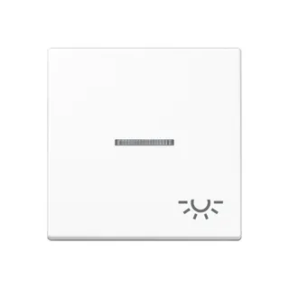 Jung Wippe 1fach mit Lichtleiter, Symbol Licht, Thermoplast, Serie A, alpinweiß A590BFKO5LWW