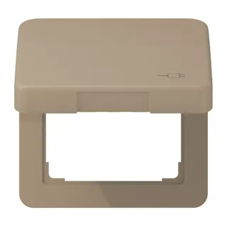 Jung Klappdeckel, mit Symbol Stecker, Aluminium eloxiert, Serie CD, gold-bronze CD590KLSOCGB