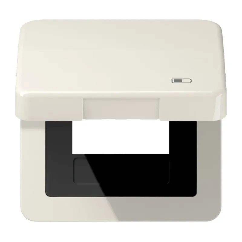 Jung Klappdeckel inklusive Zentralplatte, Symbol Charger, Serie CD, weiß CD590KLUSB