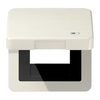 Jung Klappdeckel inklusive Zentralplatte, Symbol Charger, Serie CD, weiß CD590KLUSB