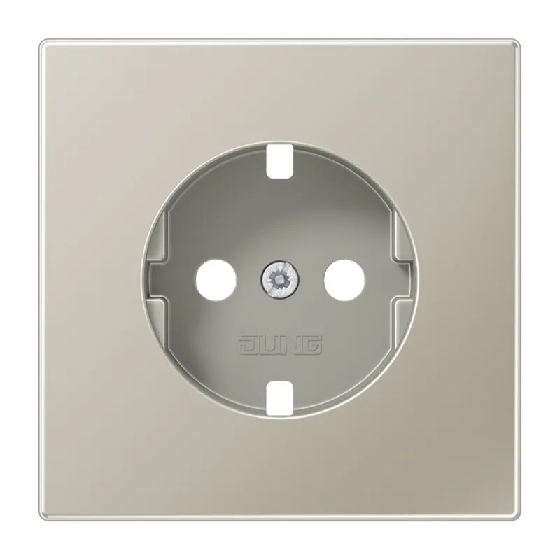 Jung Abdeckung für SCHUKO®-Steckdosen, Thermoplast lackiert, Serie LS, Edelstahl (lackiert) ES1520PL-L