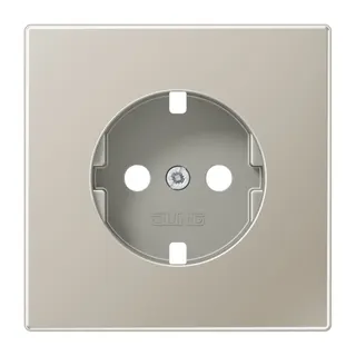 Jung Abdeckung für SCHUKO®-Steckdosen, Thermoplast lackiert, Serie LS, Edelstahl (lackiert) ES1520PL-L