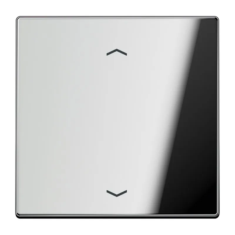 Jung Wippe, mit Pfeilsymbolen für Taster 1fach, Metall verchromt, Serie LS, glanzchrom GCR101P
