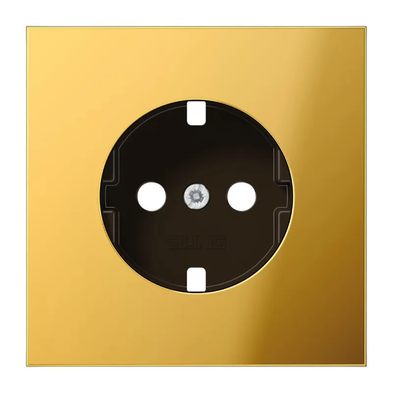 Jung Abdeckung für SCHUKO®-Steckdosen, Metall goldfarben PVD-beschichtet, Serie LS, goldfarben GO1520PL
