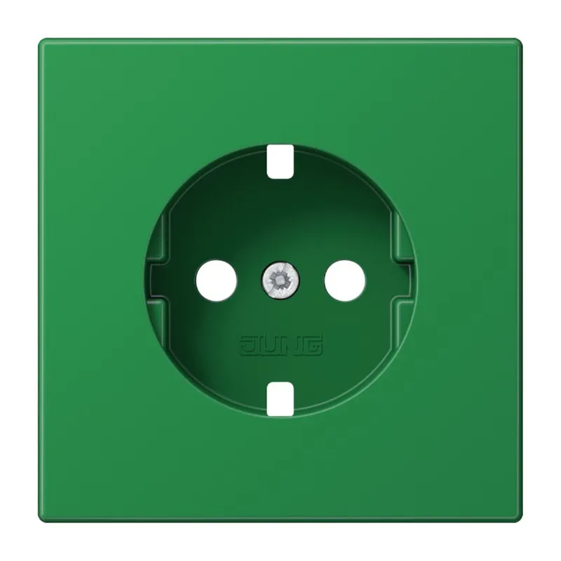 Jung Abdeckung für SCHUKO®-Steckdosen, Thermoplast, Serie LS, grün (für SV) LS1520BFPLGN