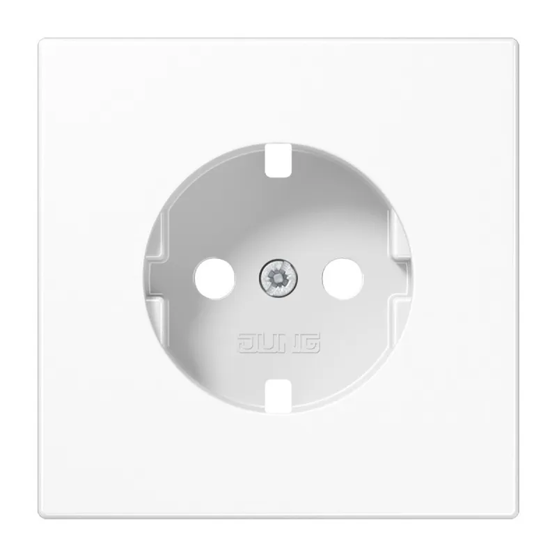 Jung Abdeckung für SCHUKO®-Steckdosen, Thermoplast, Serie LS, alpinweiß LS1520BFPLWW