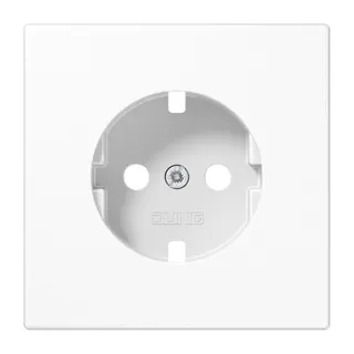 Jung Abdeckung für SCHUKO®-Steckdosen, Thermoplast, Serie LS, alpinweiß LS1520BFPLWW
