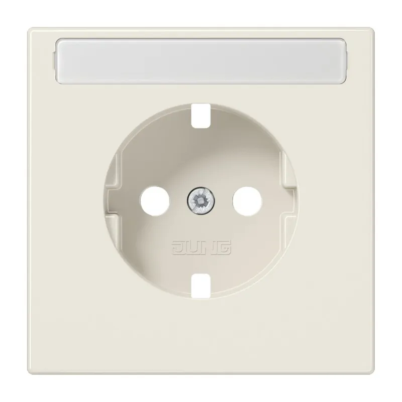 Jung Zentralplatte für SCHUKO®-Steckdosen mit Schriftfeld, Duroplast, Serie LS, weiß LS1520NAPL