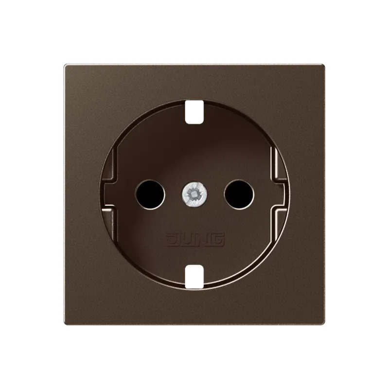 Jung Abdeckung für SCHUKO®-Steckdosen, SAFETY+, Serie A, mokka A1520KIPLMO
