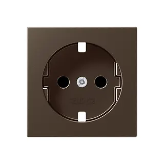 Jung Abdeckung für SCHUKO®-Steckdosen, SAFETY+, Serie A, mokka A520KIMOPL