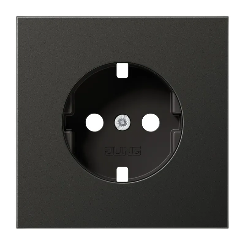 Jung Abdeckung für SCHUKO®-Steckdosen, Aluminium lackiert, Serie LS, anthrazit (lackiertes Aluminium) AL1520PLAN