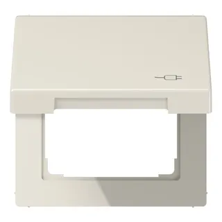 Jung Klappdeckel (mit Rückstellfeder), mit Symbol Stecker, Thermoplast, Serie LS, weiß LS990BFKLSOC