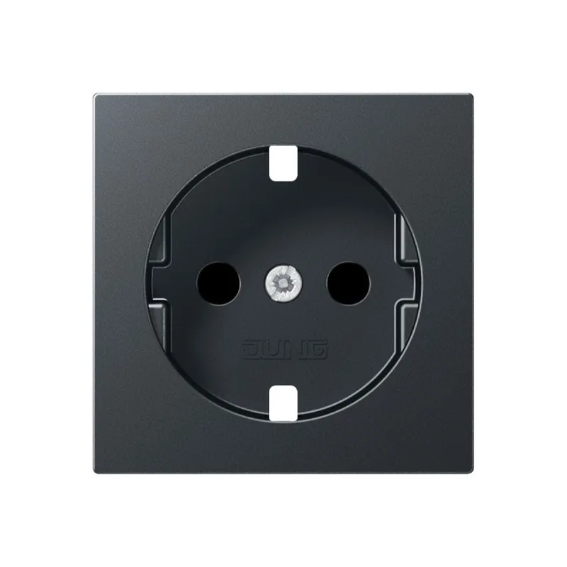 Jung Abdeckung für SCHUKO®-Steckdosen, SAFETY+, Thermoplast lackiert, Serie A, anthrazit matt A1520BFKIPLANM
