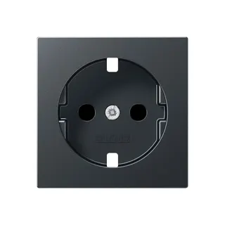 Jung Abdeckung für SCHUKO®-Steckdosen, SAFETY+, Thermoplast lackiert, Serie A, anthrazit matt A1520BFKIPLANM
