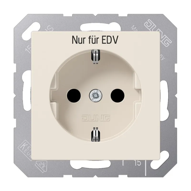 Jung Abdeckung für SCHUKO®-Steckdosen, Duroplast, Serie AS, weiß A1520EDVPL