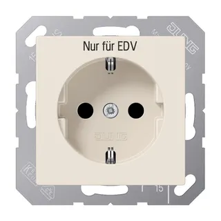 Jung Abdeckung für SCHUKO®-Steckdosen, Duroplast, Serie AS, weiß A1520EDVPL