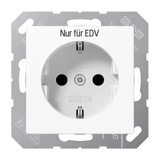 Jung Abdeckung für SCHUKO®-Steckdosen, Duroplast, Serie AS/A, alpinweiß A1520EDVPLWW
